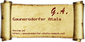 Gaunersdorfer Atala névjegykártya